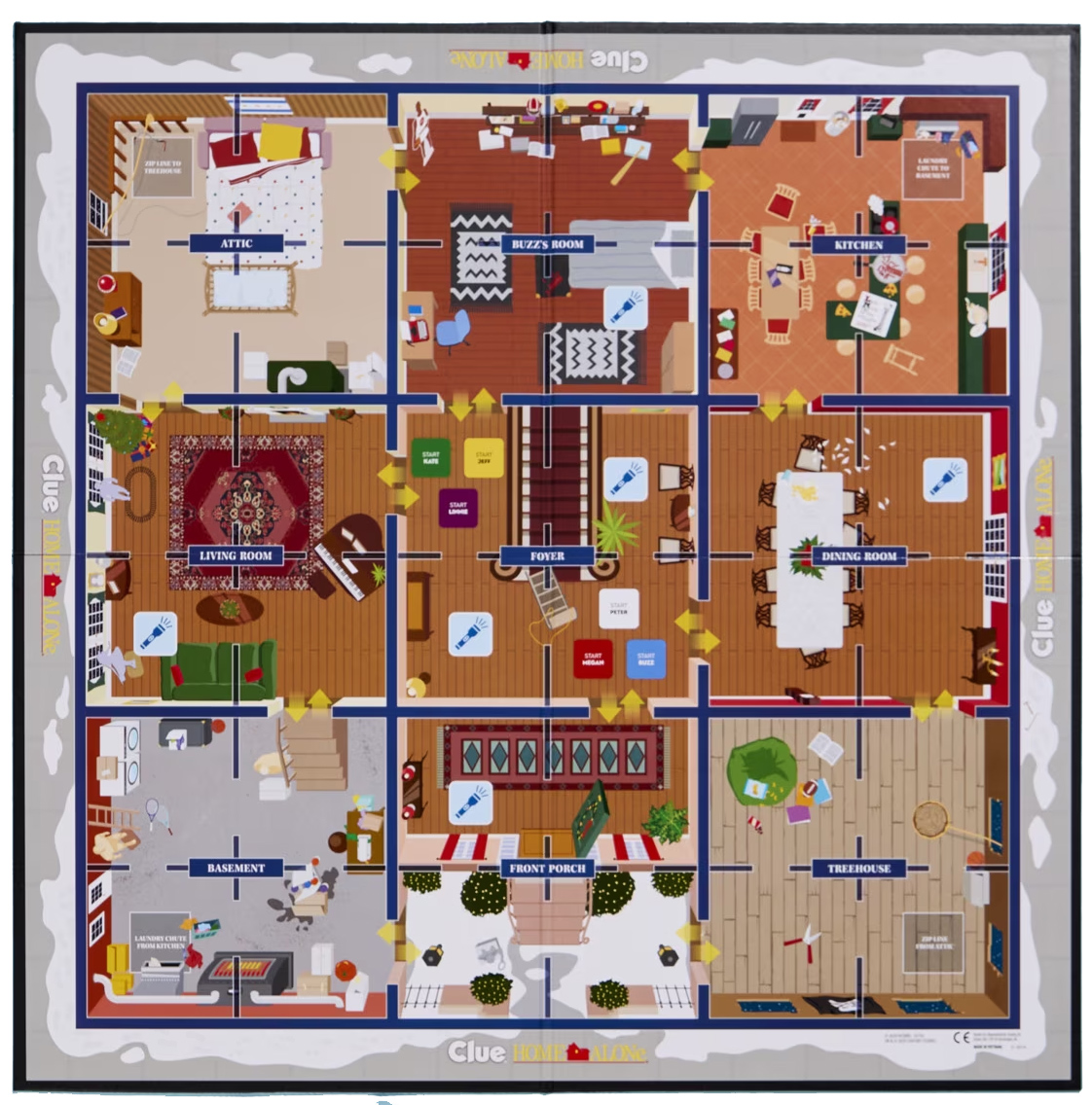 Jogo de Tabuleiro Detetive (Clue) Esqueceram de Mim (Home Alone)