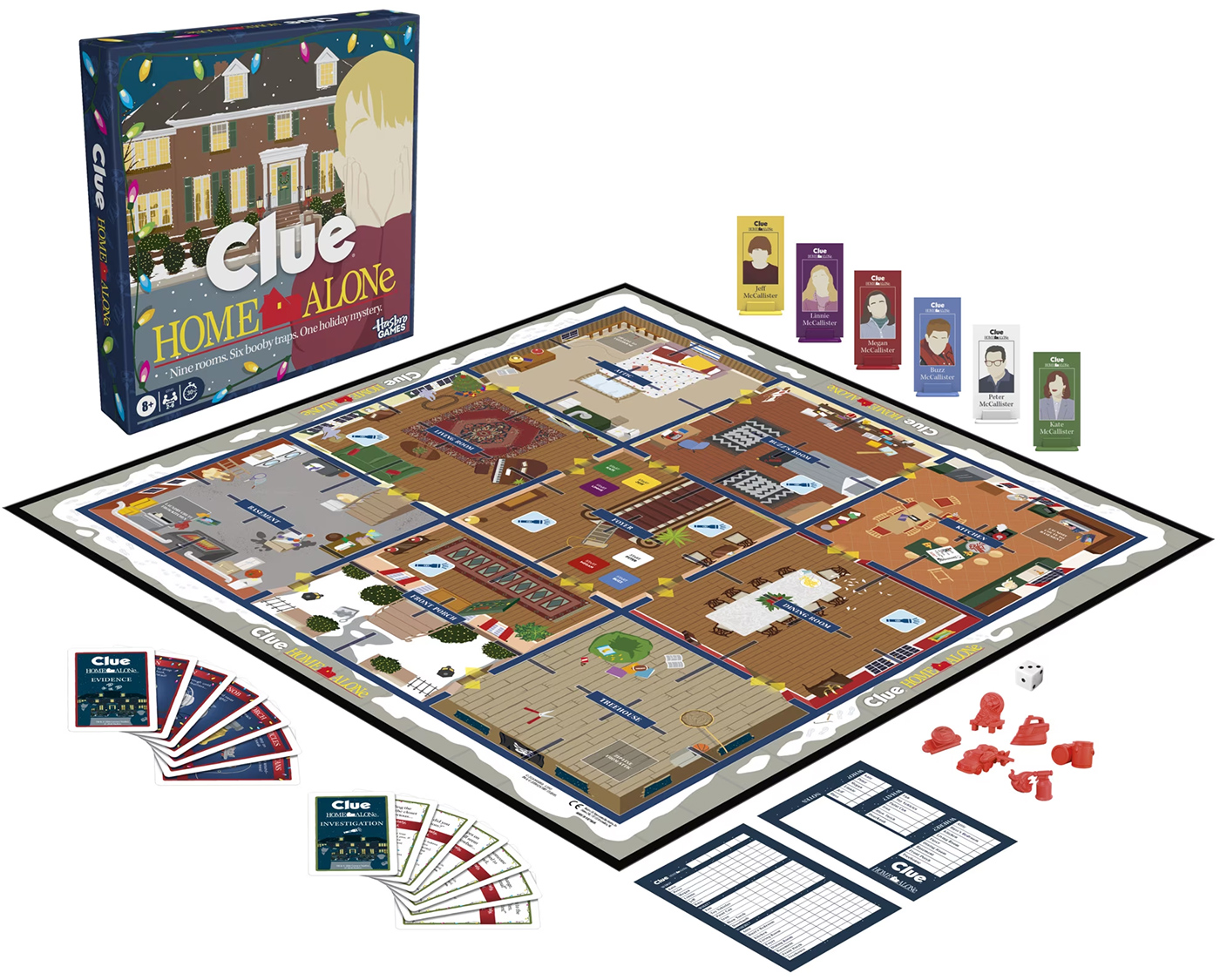Jogo de Tabuleiro Detetive (Clue) Esqueceram de Mim (Home Alone)