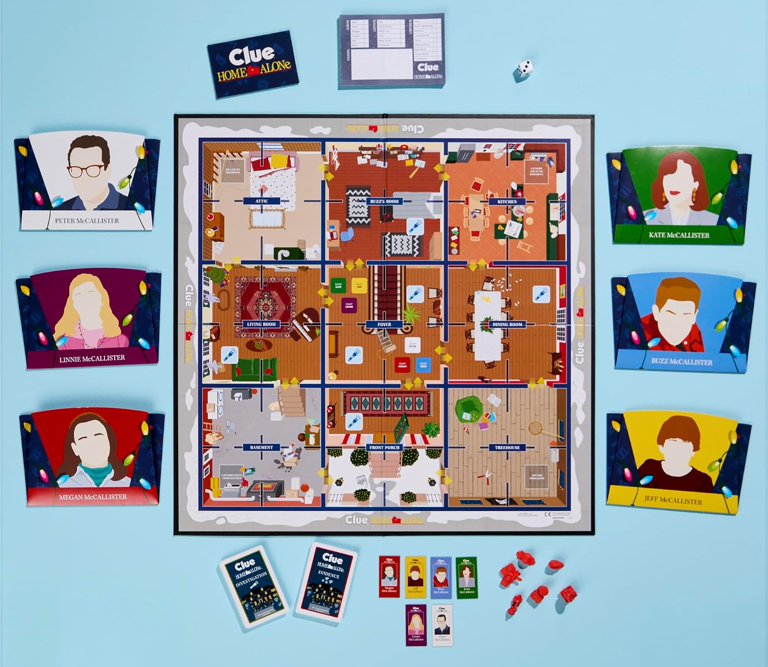 Jogo de Tabuleiro Detetive (Clue) Esqueceram de Mim (Home Alone)