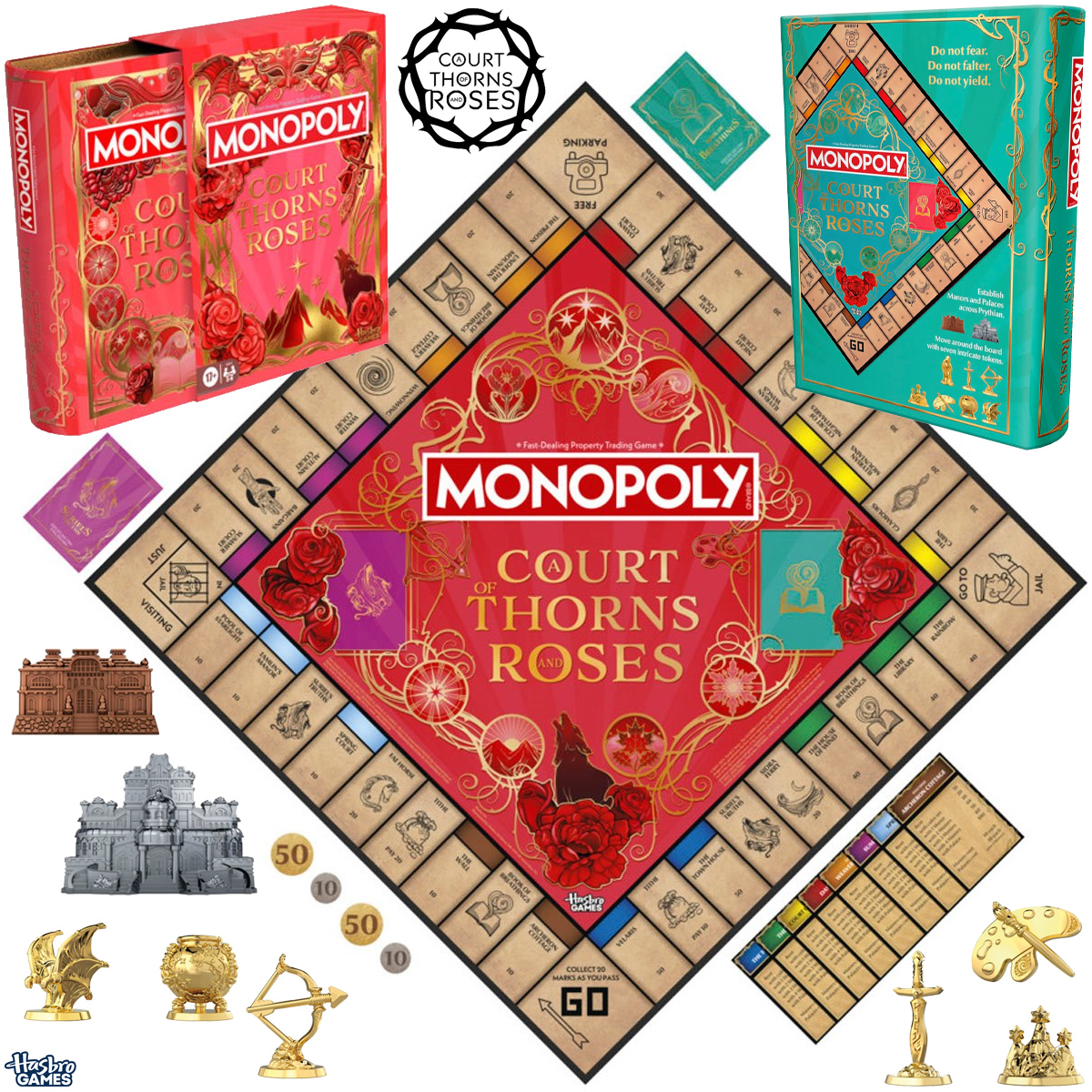 Jogo Monopoly do Livro Corte de Espinhos e Rosas de Sarah J. Maas