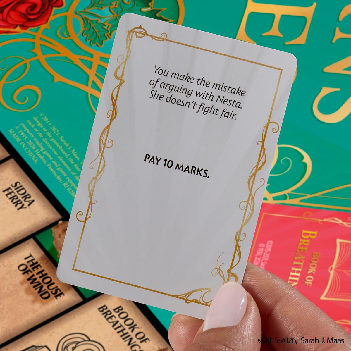 Jogo Monopoly do Livro Corte de Espinhos e Rosas de Sarah J. Maas