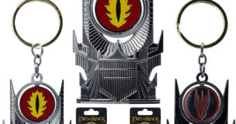 Chaveiro de Metal Torre de Sauron com Olho Móvel (Senhor dos Anéis)