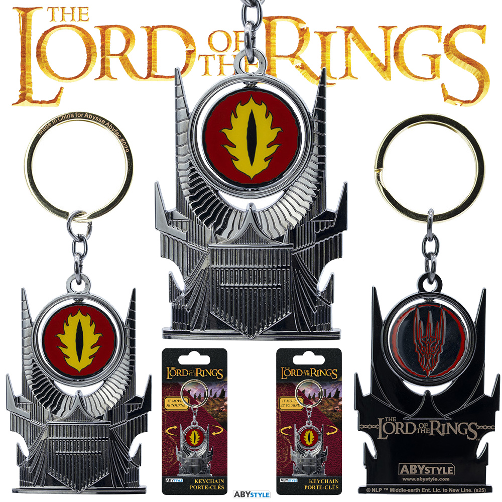 Chaveiro de Metal Torre de Sauron com Olho Móvel (Senhor dos Anéis)