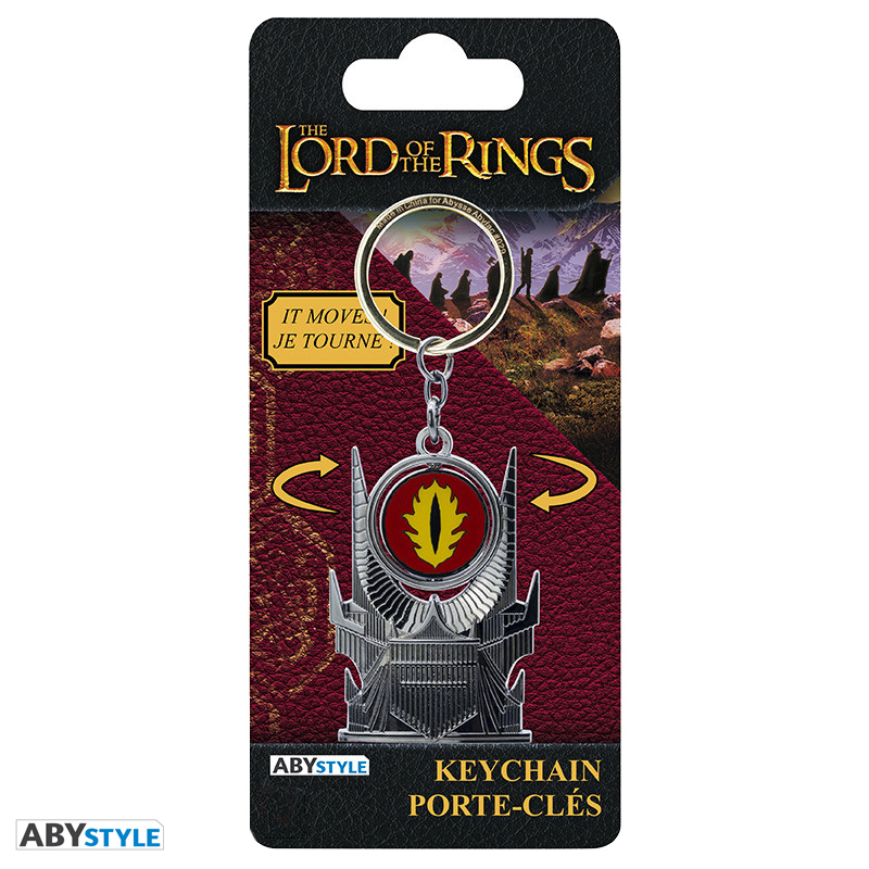 Chaveiro de Metal Torre de Sauron com Olho Móvel (Senhor dos Anéis)