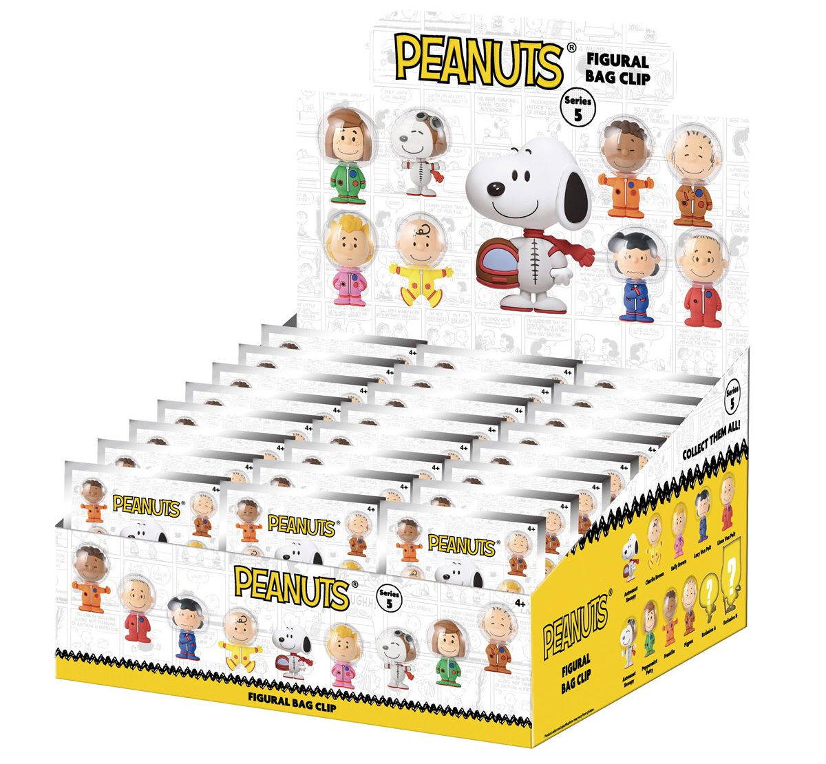 Chaveiros Peanuts Astronautas 3D Foam Bag Clips (Blind Bag)