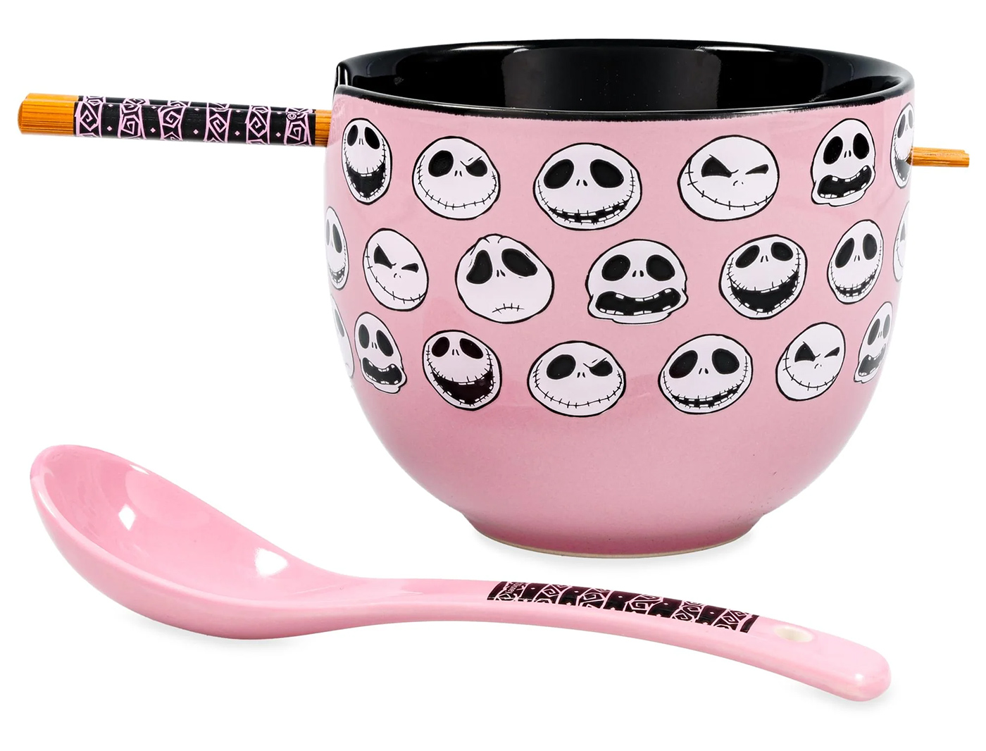 Tigela Ramen O Estranho Mundo de Jack com Colher e Hashis