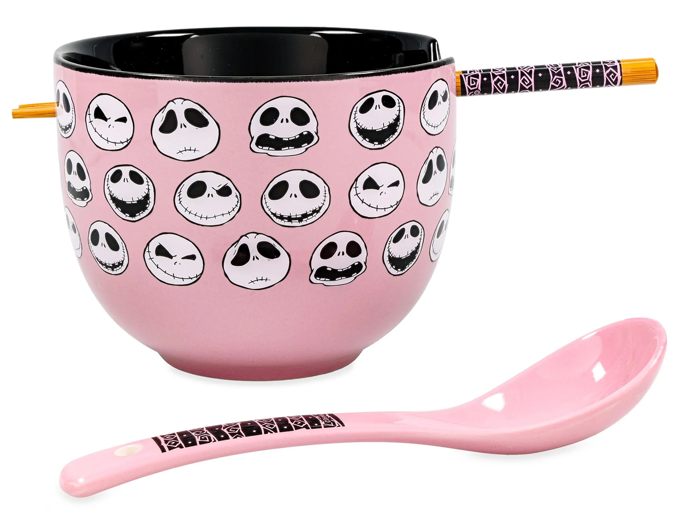 Tigela Ramen O Estranho Mundo de Jack com Colher e Hashis