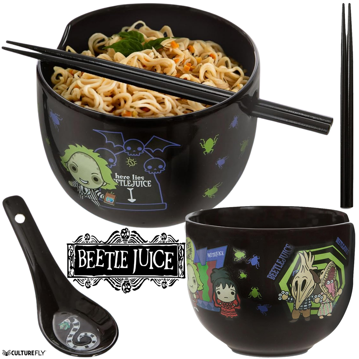 Tigela Ramen Beetlejuice Os Fantasmas se Divertem