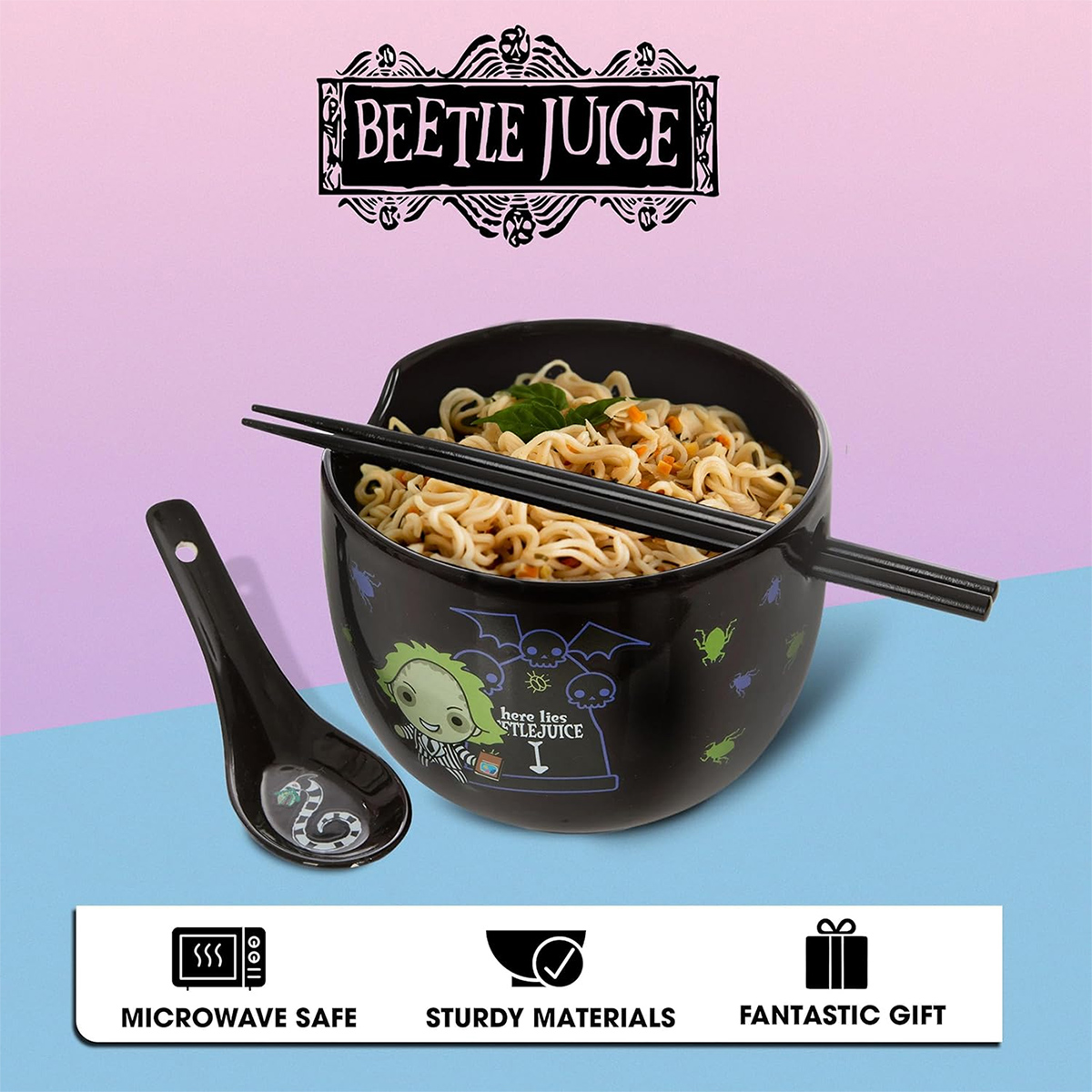 Tigela Ramen Beetlejuice Os Fantasmas se Divertem