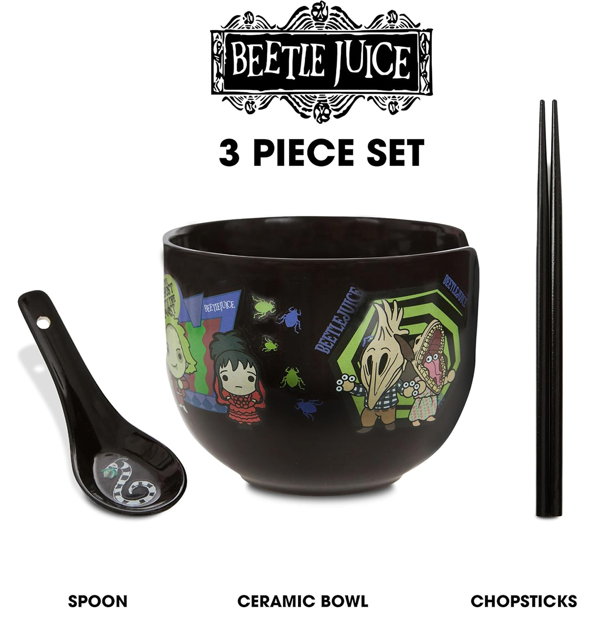 Tigela Ramen Beetlejuice Os Fantasmas se Divertem