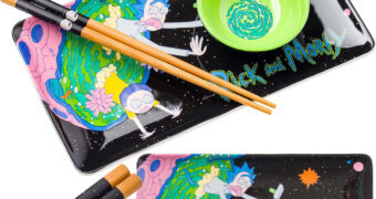Conjunto de Sushi Rick and Morty com Portal Interdimensional