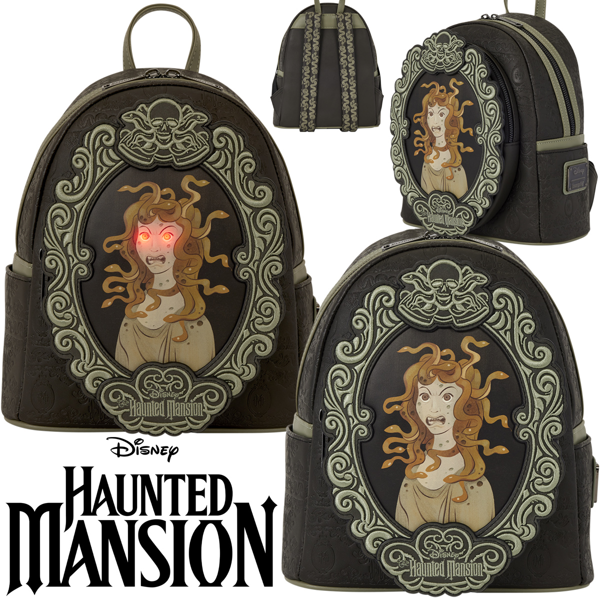 Mini-Mochila Medusa da Mansão Mal-Assombrada dos Parques Disney (The Haunted Mansion)