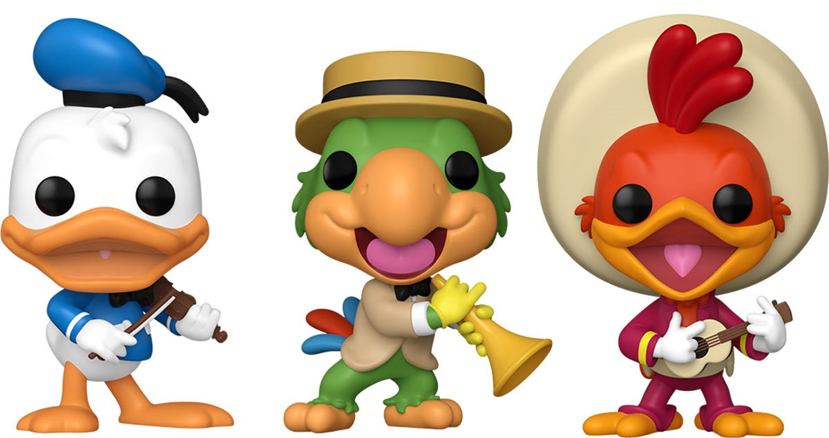 Bonecos Pop! Zé Carioca, Panchito e Pato Donald em Você Já Foi à Bahia? (The Three Caballeros)