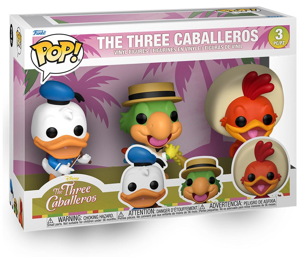 Bonecos Pop! Zé Carioca, Panchito e Pato Donald em Você Já Foi à Bahia? (The Three Caballeros)