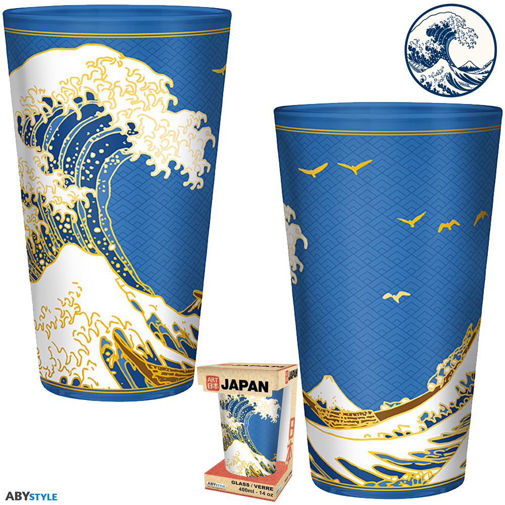 Copo de Vidro A Grande Onda de Kanagawa de Katsushika Hokusai