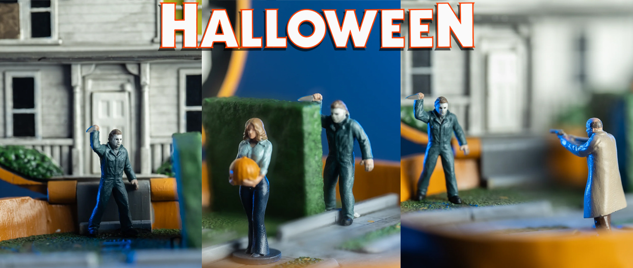 Playset Micro Maniacs da Casa de Michael Myers em Halloween - A Noite do Terror (1978)