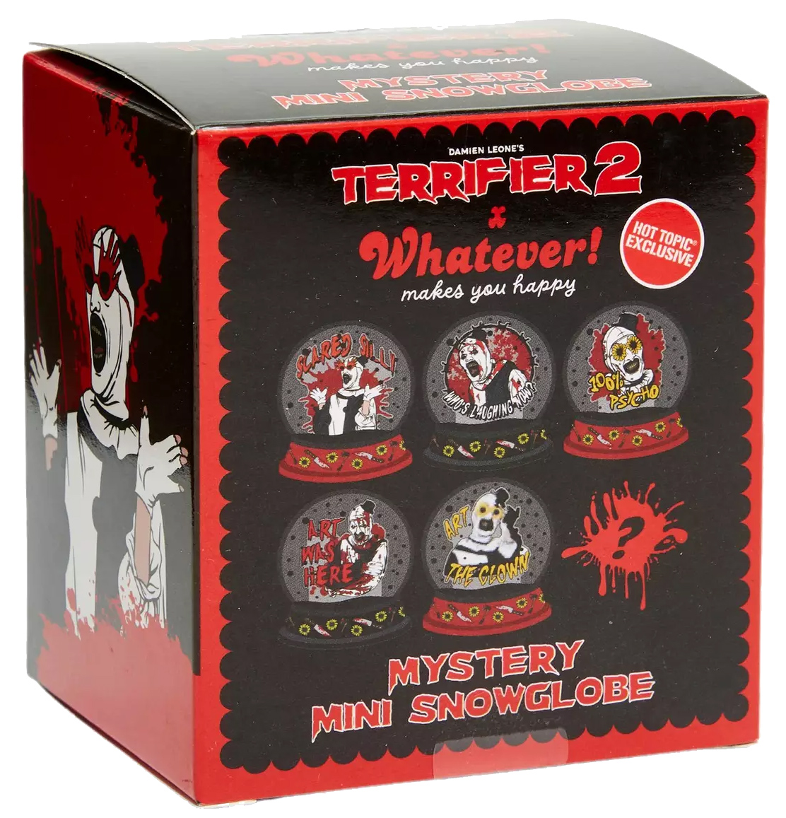 Mini Globos de Neve Palhaço Art do Filme Terrifier 2 (Blind Box)