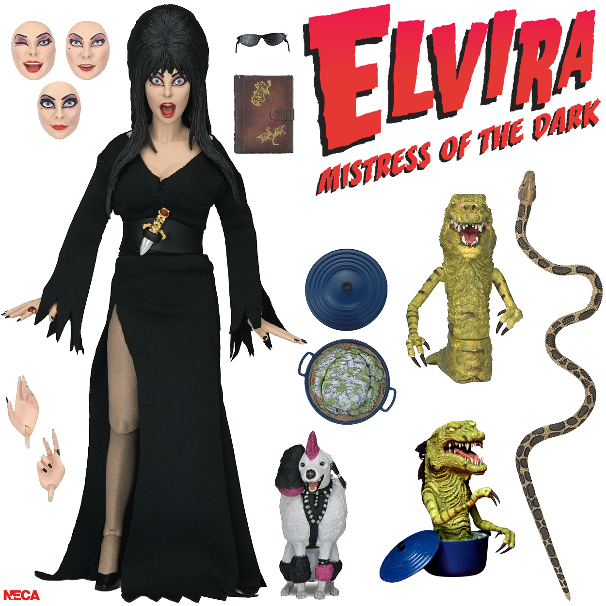 Action Figure Ultimate Elvira, a Rainha das Trevas - 45 Anos do Programa Movie Macabre