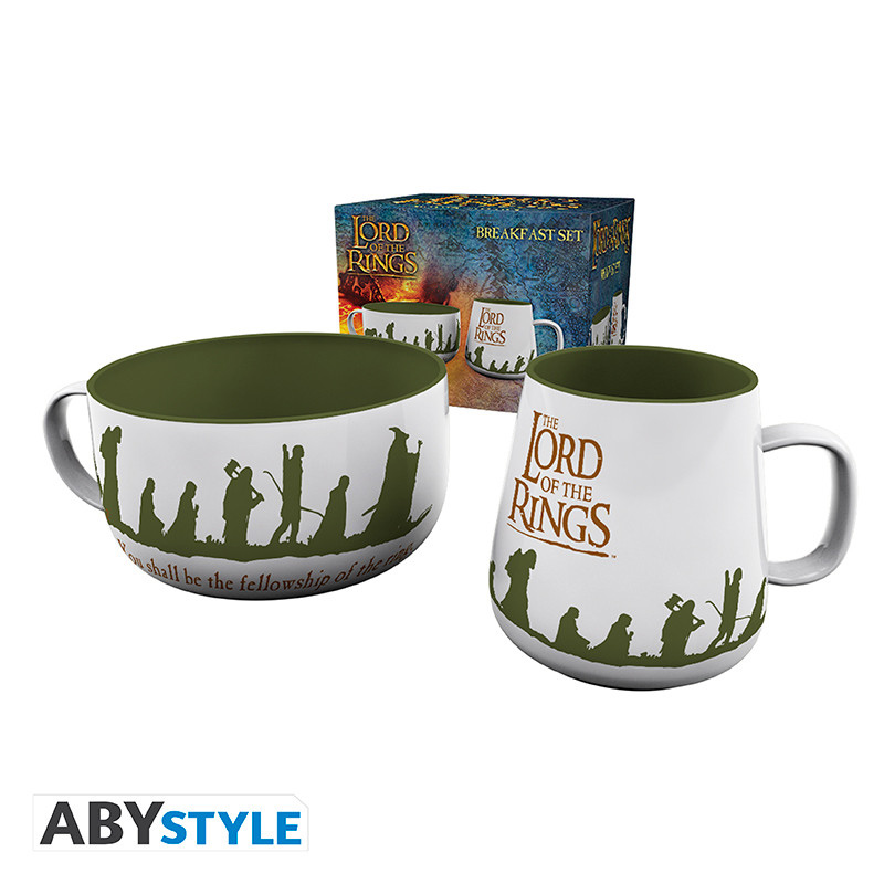 Conjunto de Café da Manhã O Senhor dos Anéis com a Sociedade do Anel