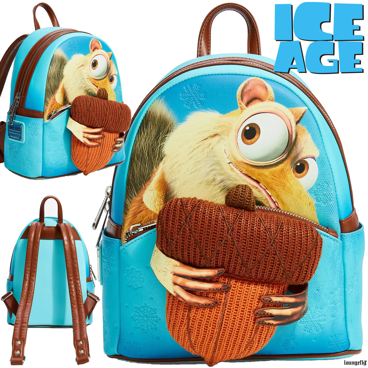 Mini-Mochila Scrat e sua Noz de A Era do Gelo (Ice Age)