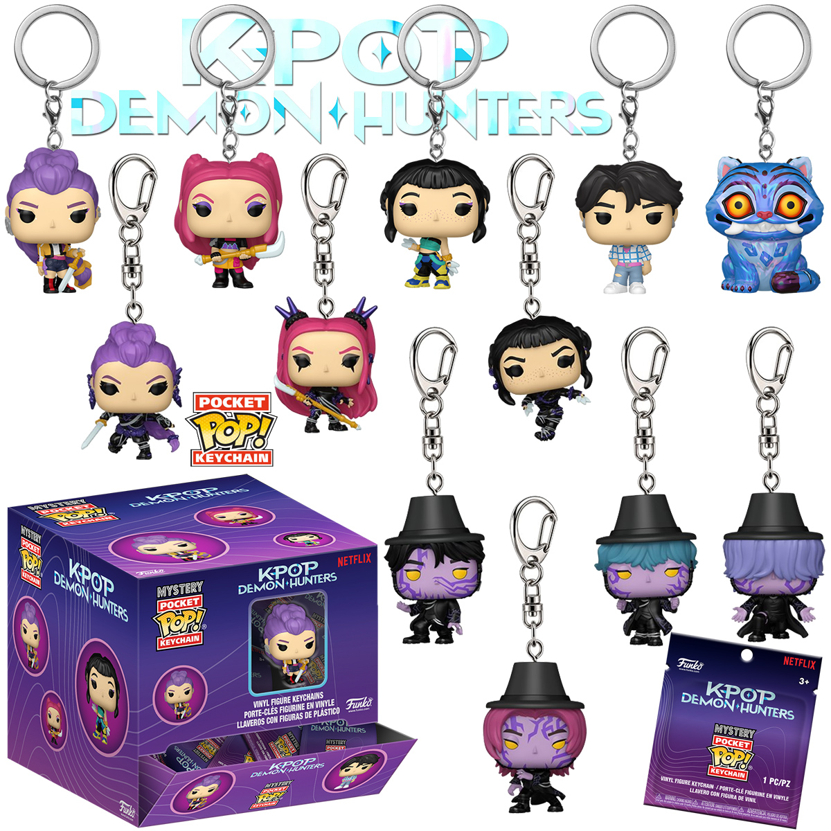 Chaveiros Guerreiras do K-Pop Mystery Pocket Pop! (Funko)