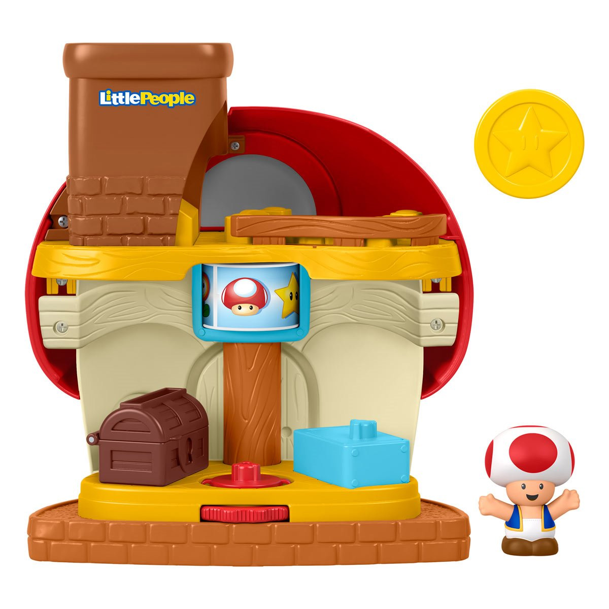 Playset Little People Casa do Toad Interativo (Super Mario Bros.)