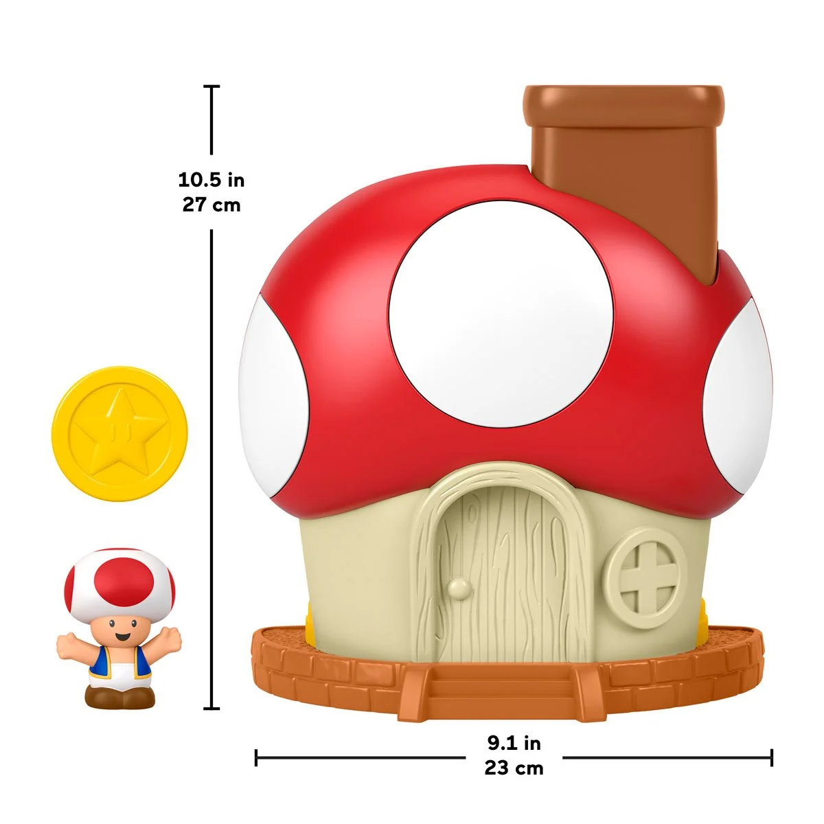 Playset Little People Casa do Toad Interativo (Super Mario Bros.)
