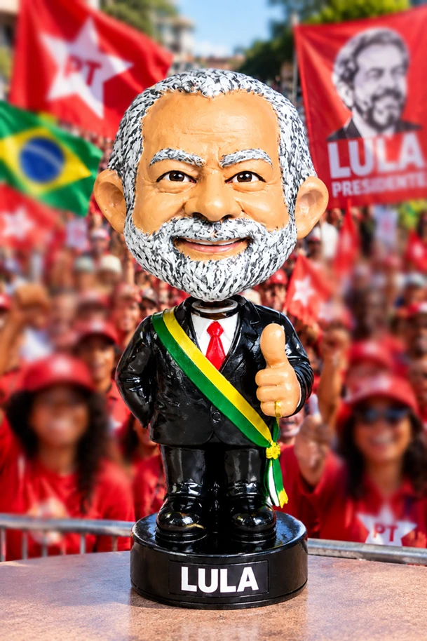 Boneco Bobble Head Presidente Lula, Eleito com mais de 64 Milhões de Votos!