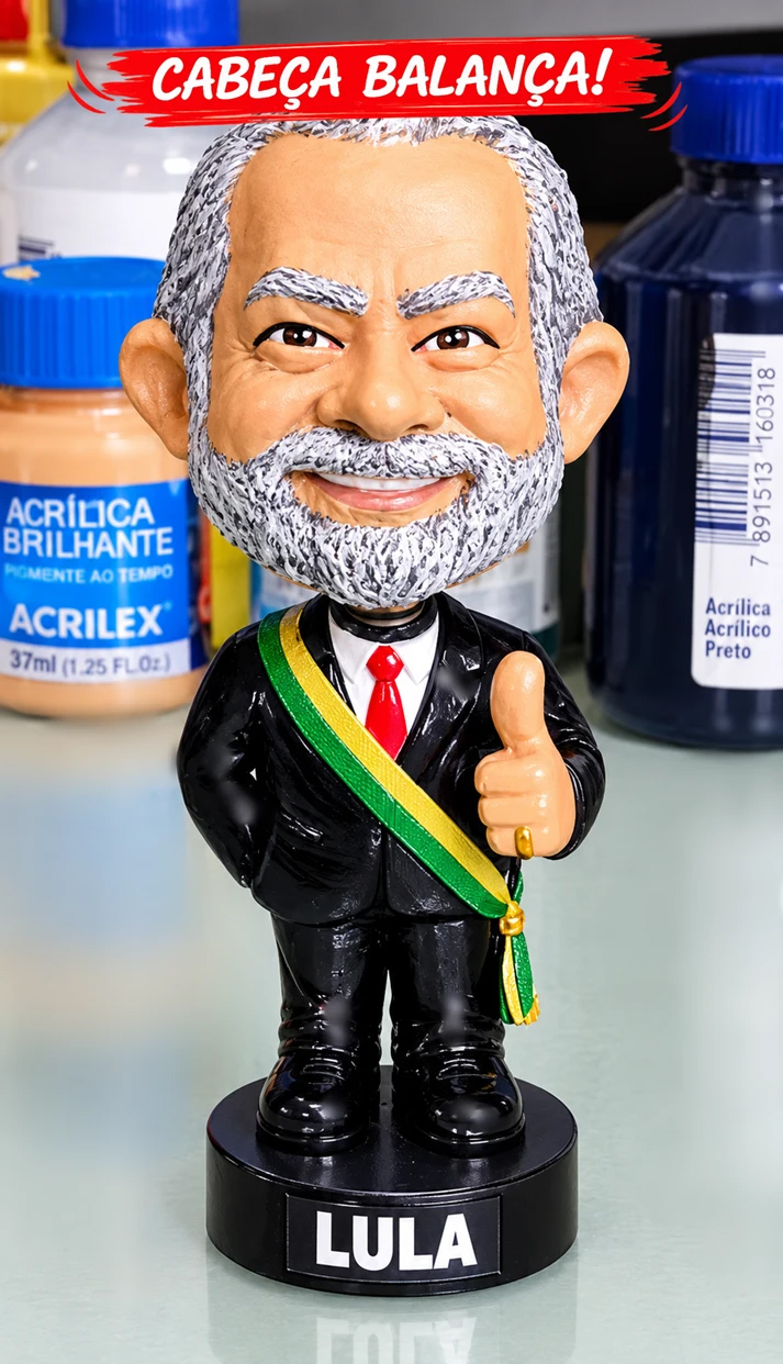 Boneco Bobble Head Presidente Lula, Eleito com mais de 64 Milhões de Votos!